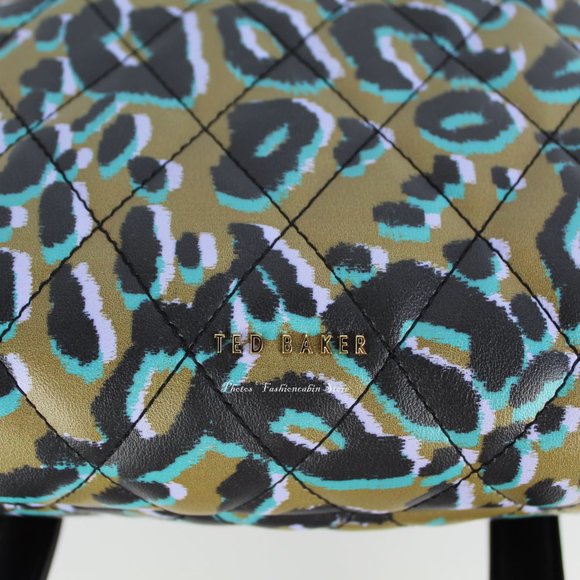 NWT Ted Baker Quiltoe Leopard Quilted Backpack - Picture 11 of 14